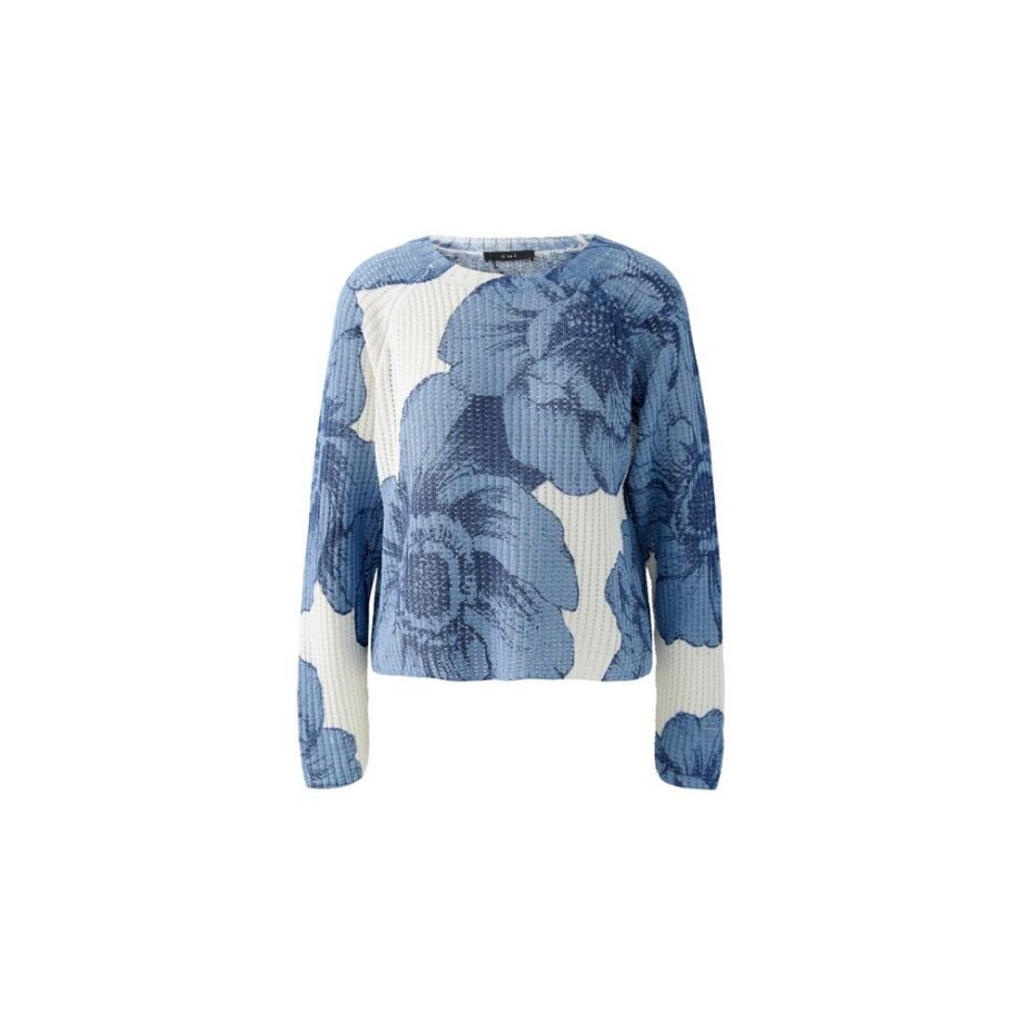 Oui 0093161-0531 Pullover - blue white