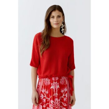 Oui 93702-3608 Pullover lipstick red