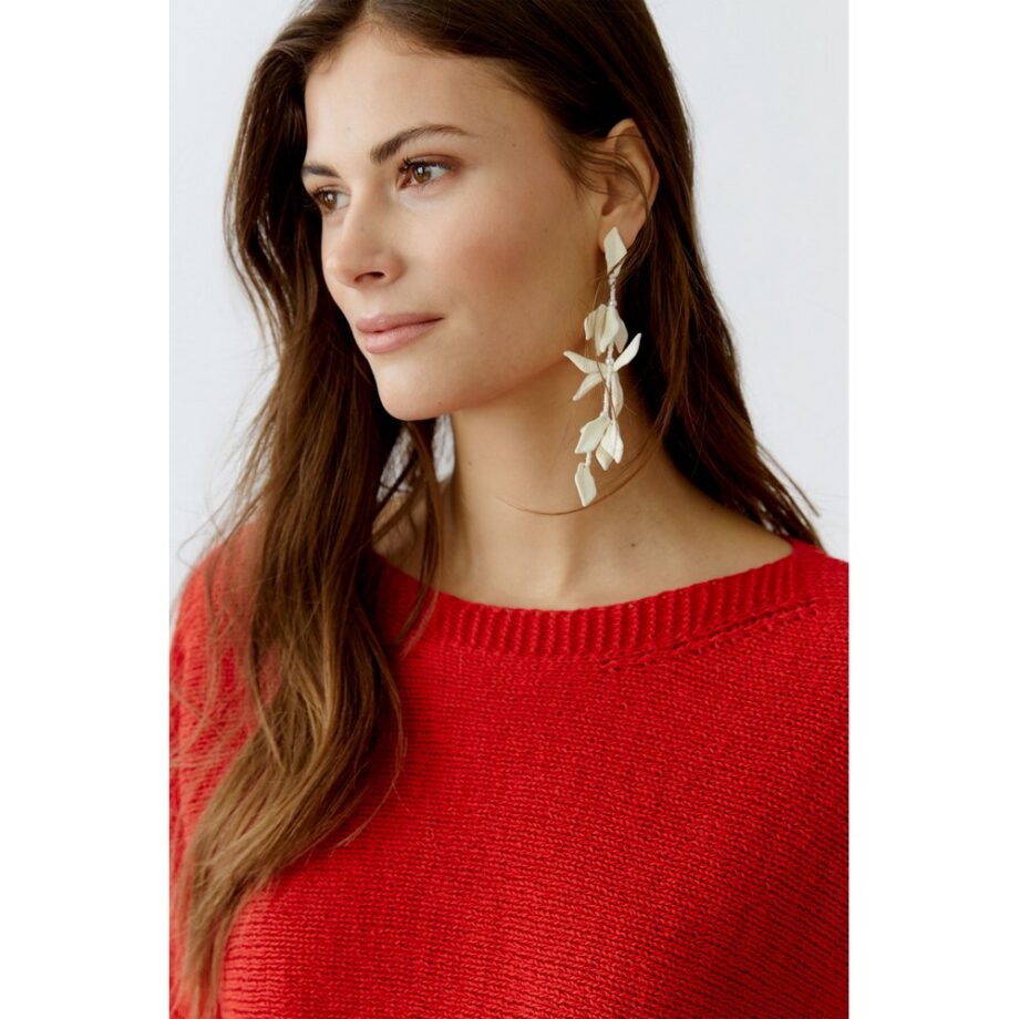 Oui 93702-3608 Pullover lipstick red