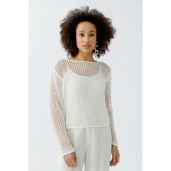 Oui 93707-1006 Pullover cloud dancer