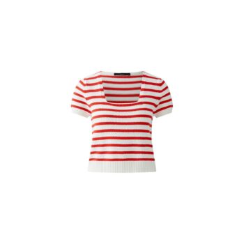 Oui 93709-0103 Pullover white red