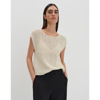 Someday TARISOL Regular Strickshirt in Ajour Optik natural glaze