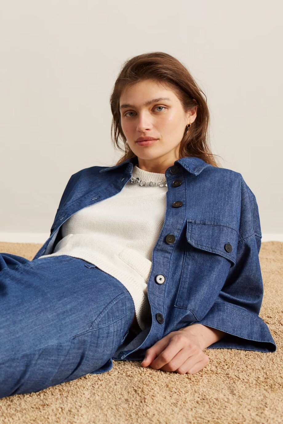 Oui 93792 Jacke Jeansjacke blue denim