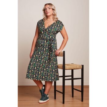 King Louie 09438 Kleid Lot Midi Dress Mellow beacon blue