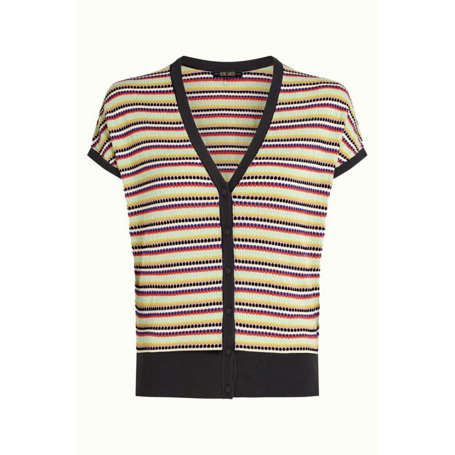King Louie 96630 Oberteil V-Button Top Rocca black multi
