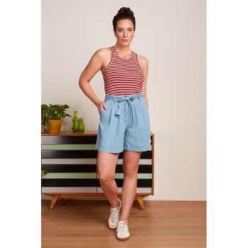 King Louie 97604 Marnie Shorts Festa Light Denim blue tint