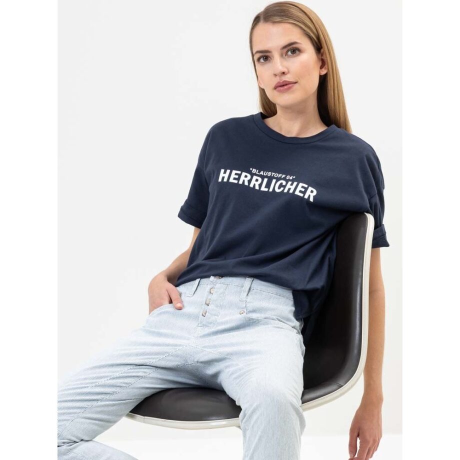 Herrlicher Stinella T-Shirt Bio-Baumwolle marine