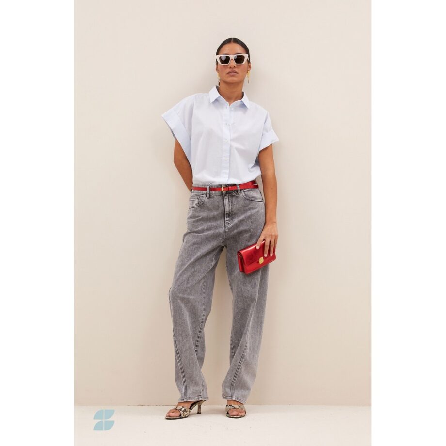 By-bar Amsterdam Hose Jeans begum grey pants grey denim