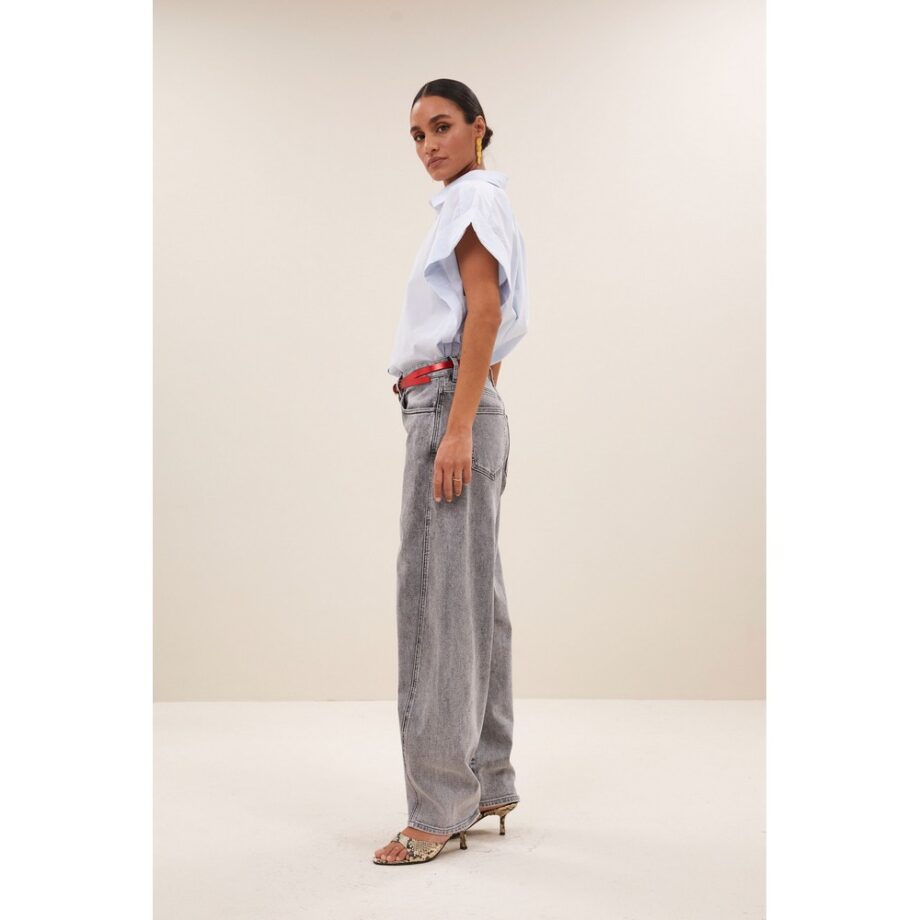 By-bar Amsterdam Hose Jeans begum grey pants grey denim
