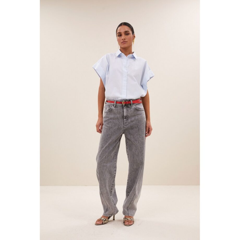 By-bar Amsterdam Hose Jeans begum grey pants grey denim