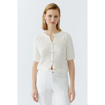 Oui 93305-1006 Jacke Strickjacke cloud dancer