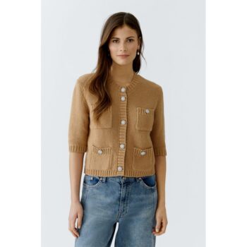 Oui 93581-7578 Jacke Strickjacke salty caramel