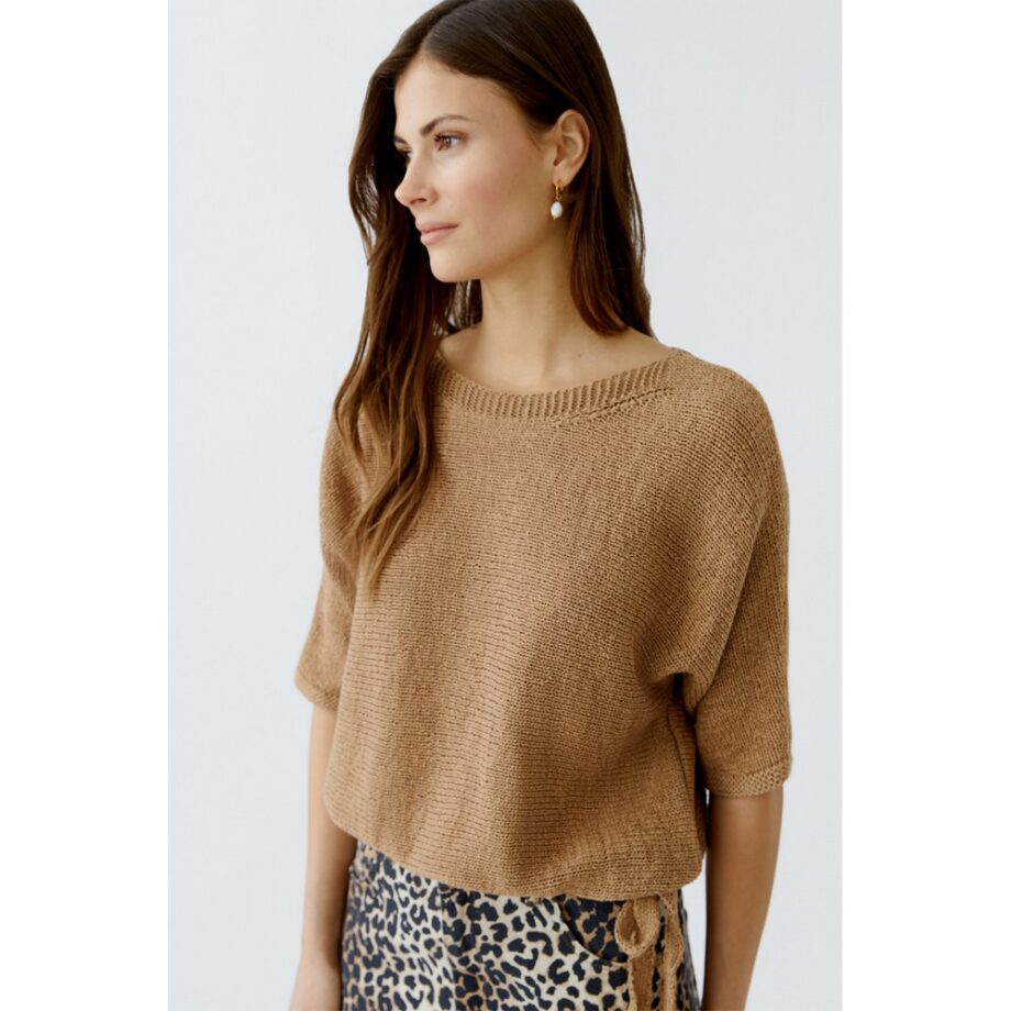 Oui 93702-7578 Pullover salty caramel