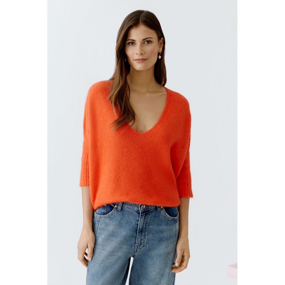 Oui 93704 Pullover blood orange