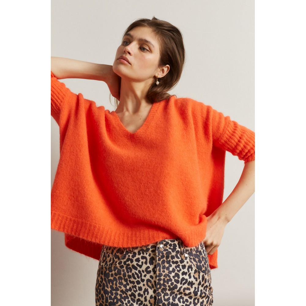 Oui 93704 Pullover blood orange