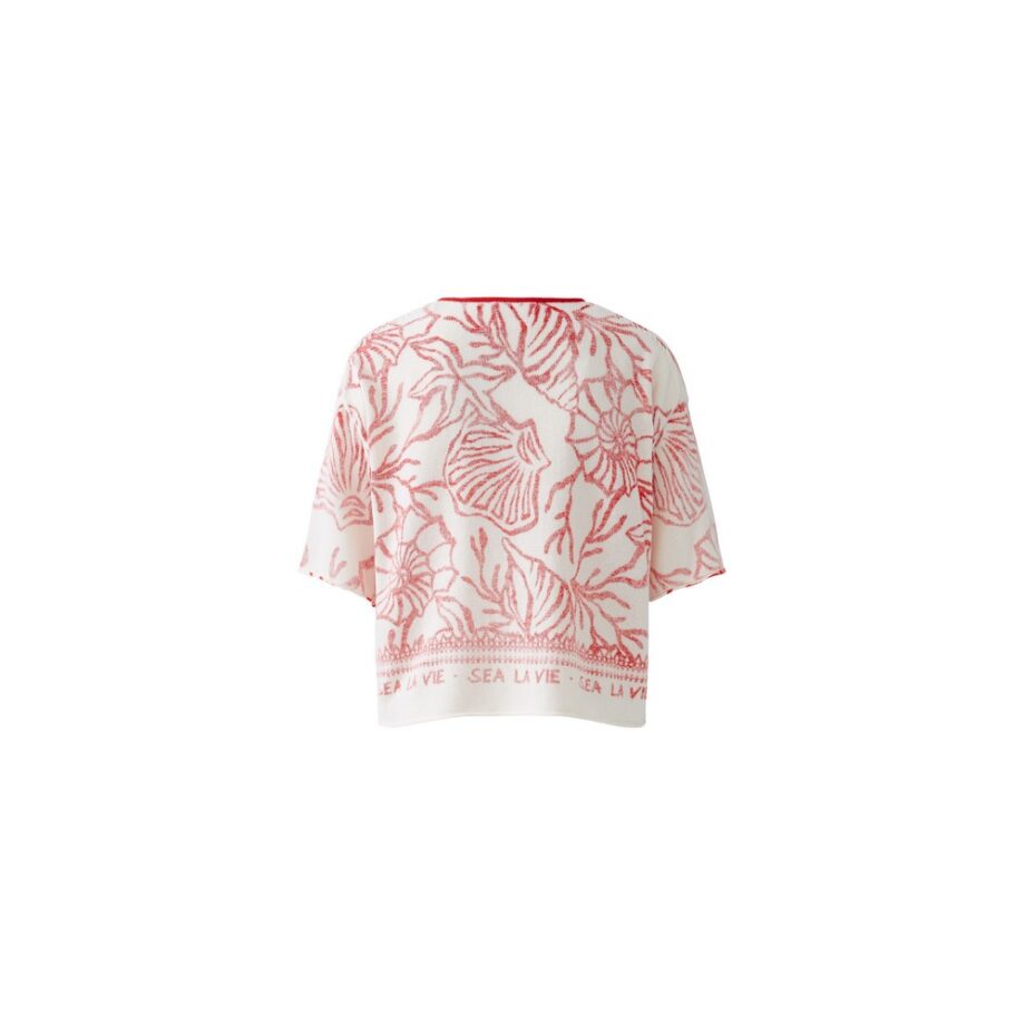 Oui 93710 Pullover white red