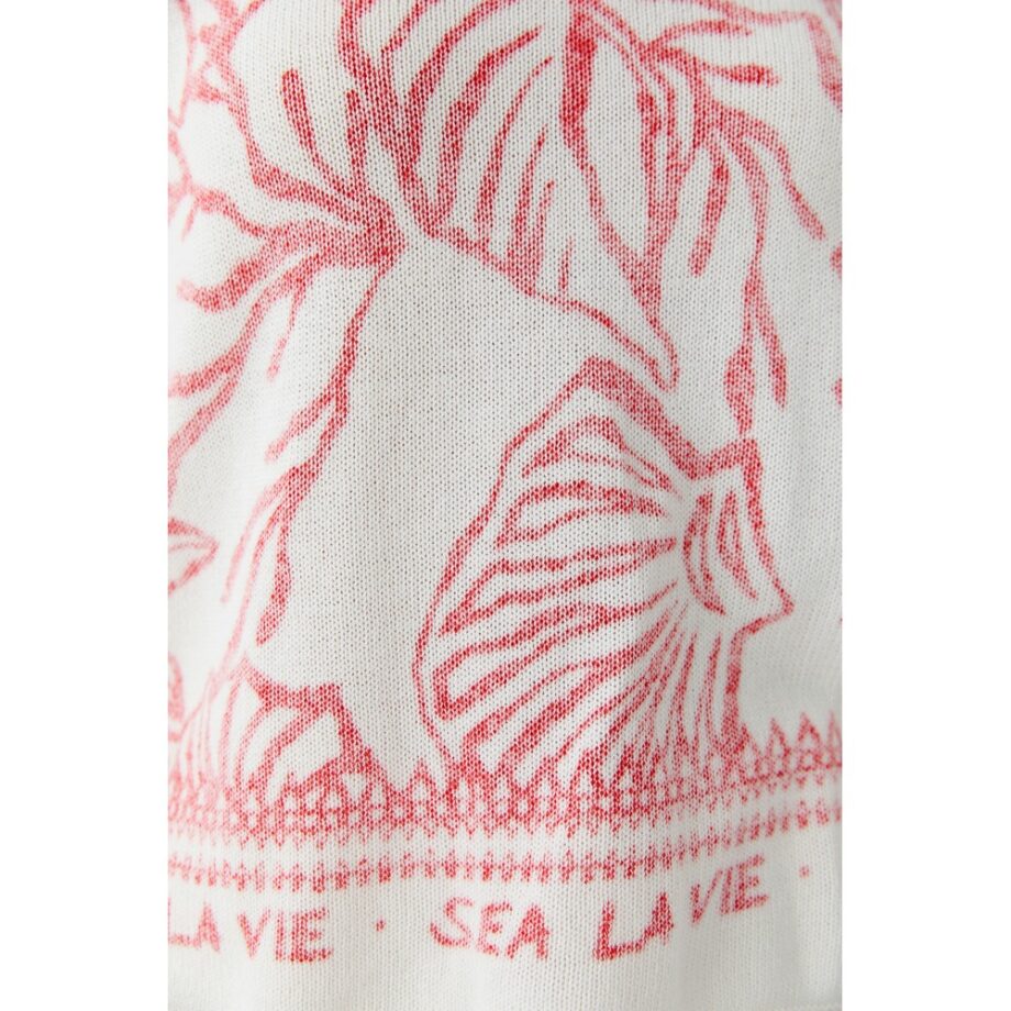 Oui 93710 Pullover white red