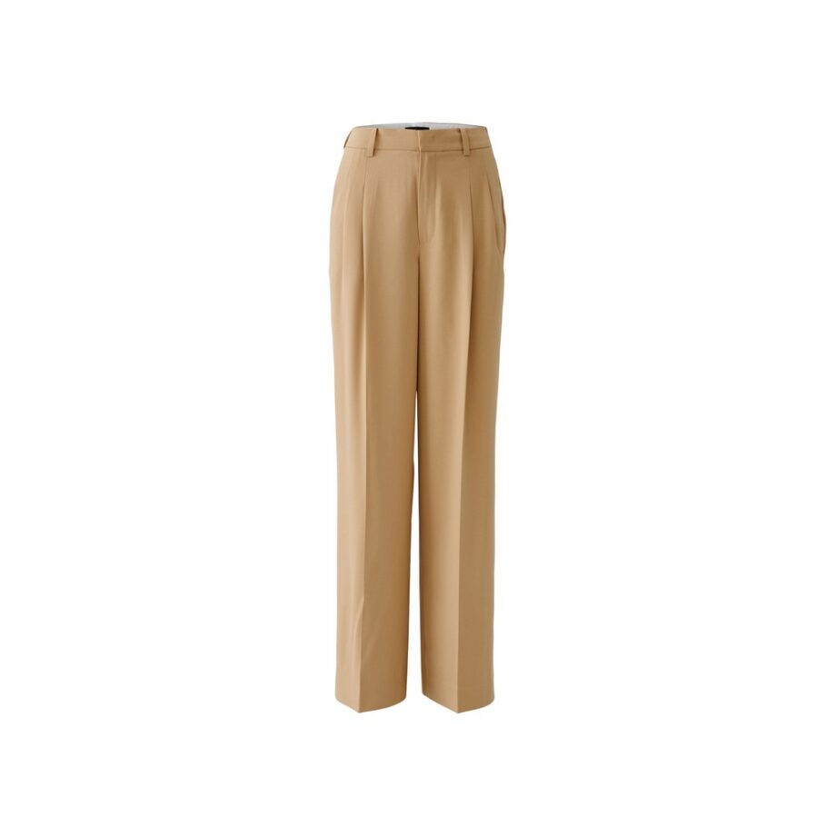 Oui 93766-7578 Hose Bundfaltenhose salty caramel