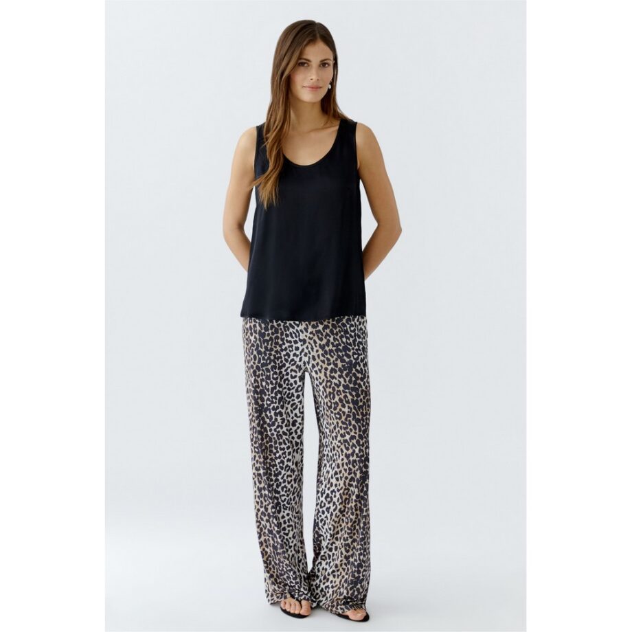 Oui 93782 Hose Schlupfhose dark camel black