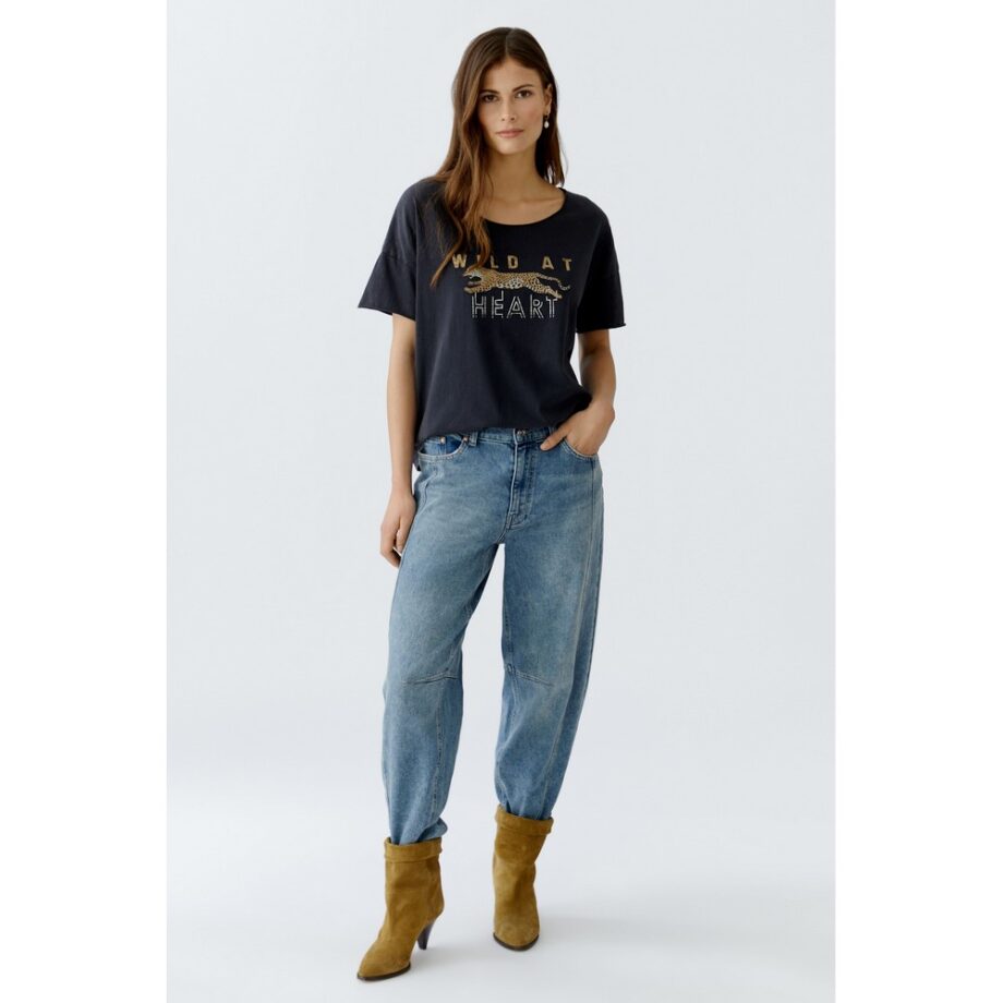 Oui 93865-9960 T-Shirt - washed out black