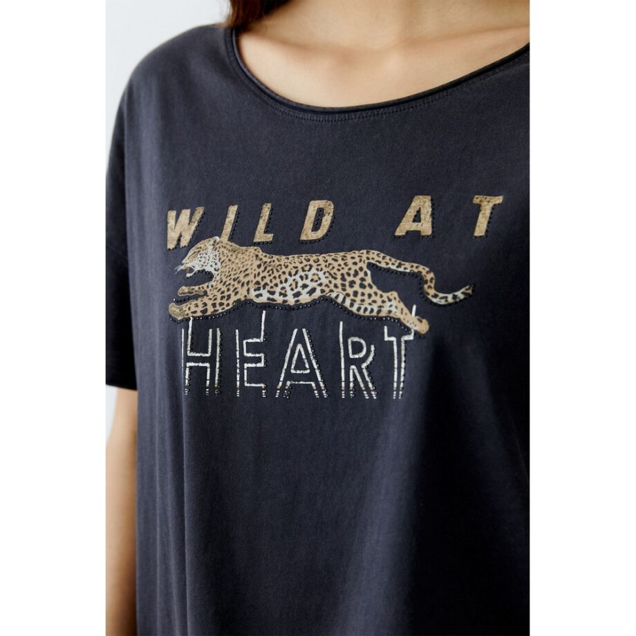 Oui 93865-9960 T-Shirt - washed out black