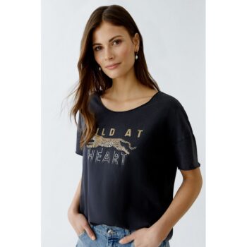 Oui 93865-9960 T-Shirt - washed out black