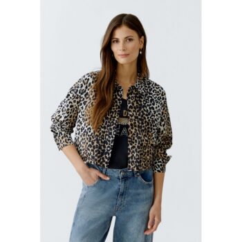 Oui 93894 Jacke Blusenhemd leo camel black