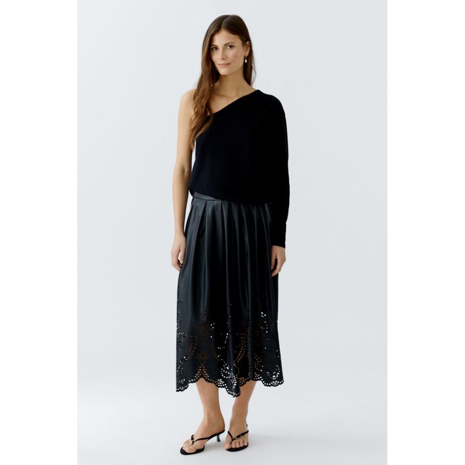 Oui 93922 Pullover schwarz