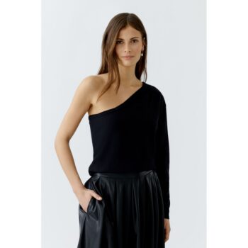 Oui 93922 Pullover schwarz