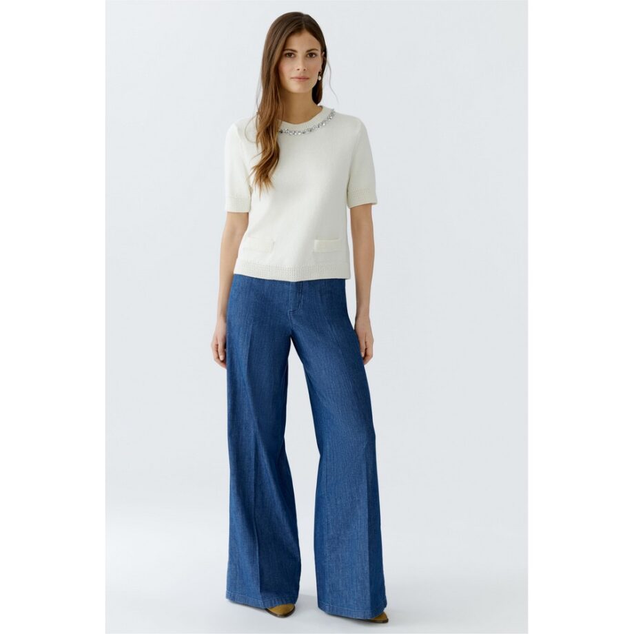 Oui 93934 Pullover mit Strass pristine