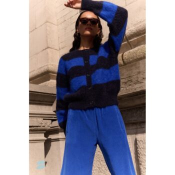 By-bar Amsterdam Strickjacke sian stripe cardigan blue
