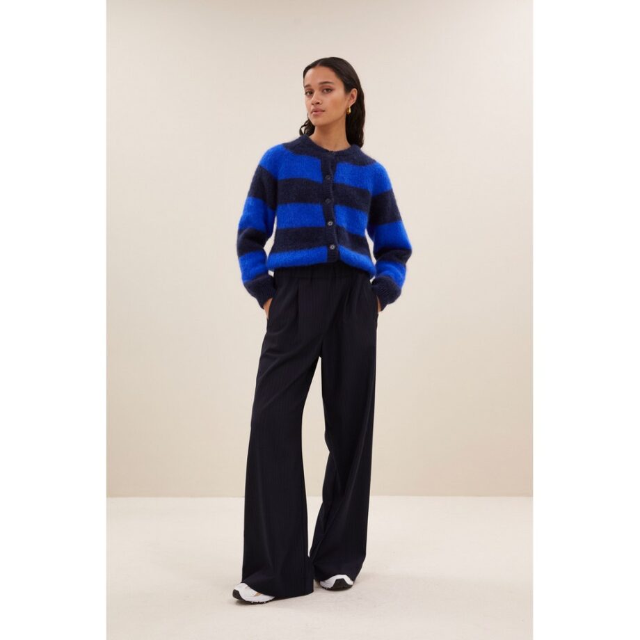 By-bar Amsterdam Strickjacke sian stripe cardigan blue