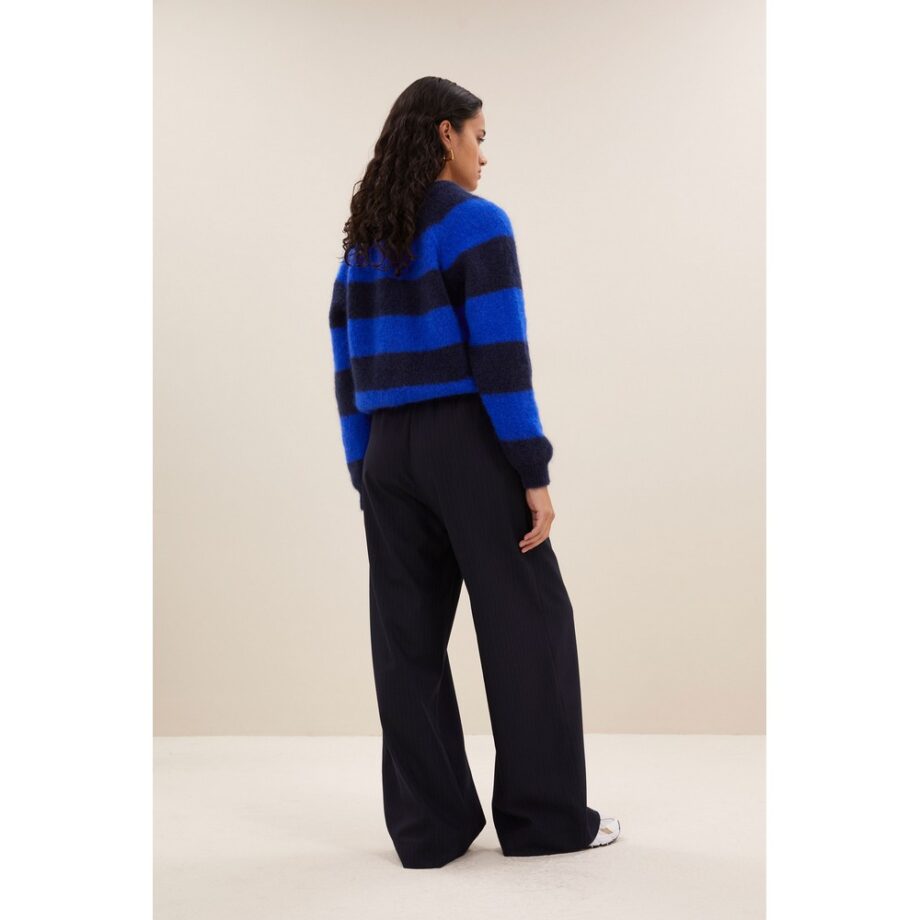 By-bar Amsterdam Strickjacke sian stripe cardigan blue