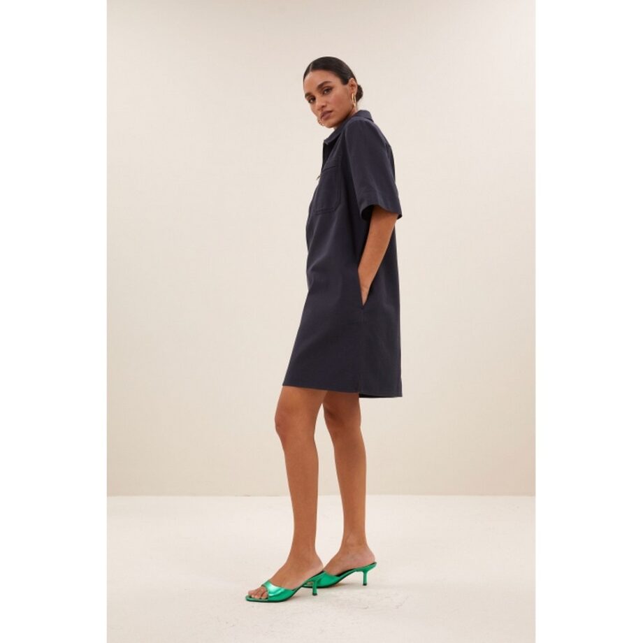 By-bar Amsterdam Kleid Jeanskleid philipe twill dress graphite
