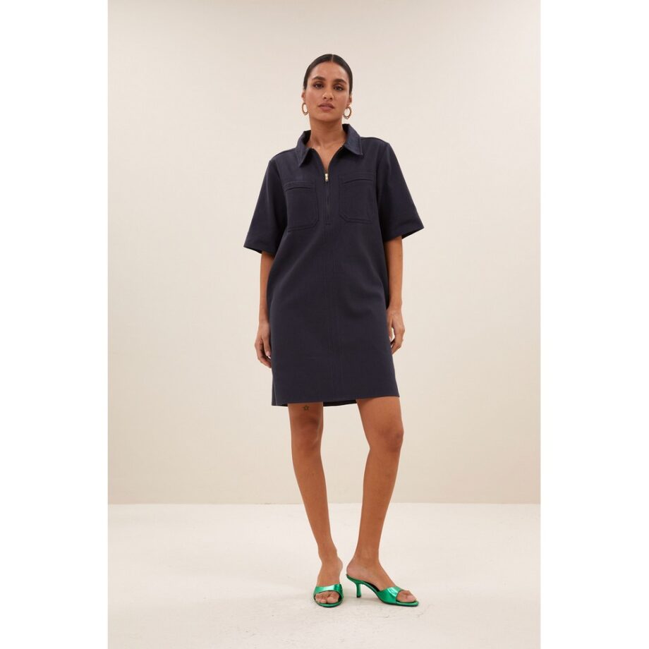 By-bar Amsterdam Kleid Jeanskleid philipe twill dress graphite