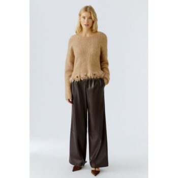 Oui 0085735-8920 Bundfaltenhose - dark brown