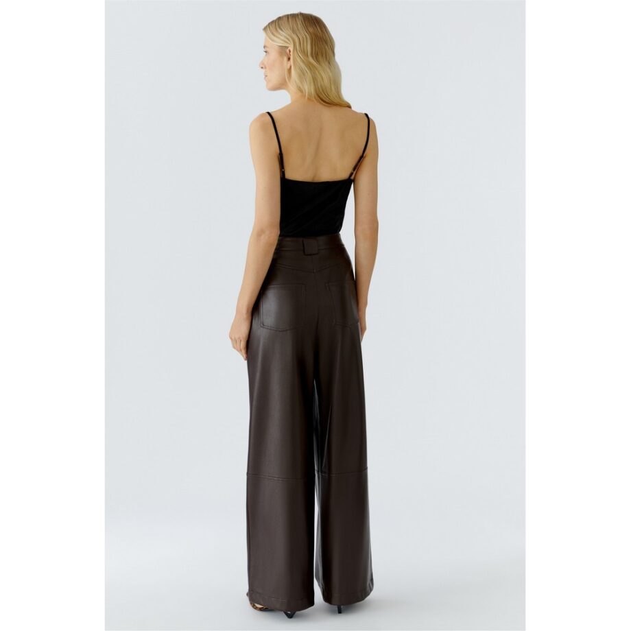 Oui 0085735-8920 Bundfaltenhose - dark brown