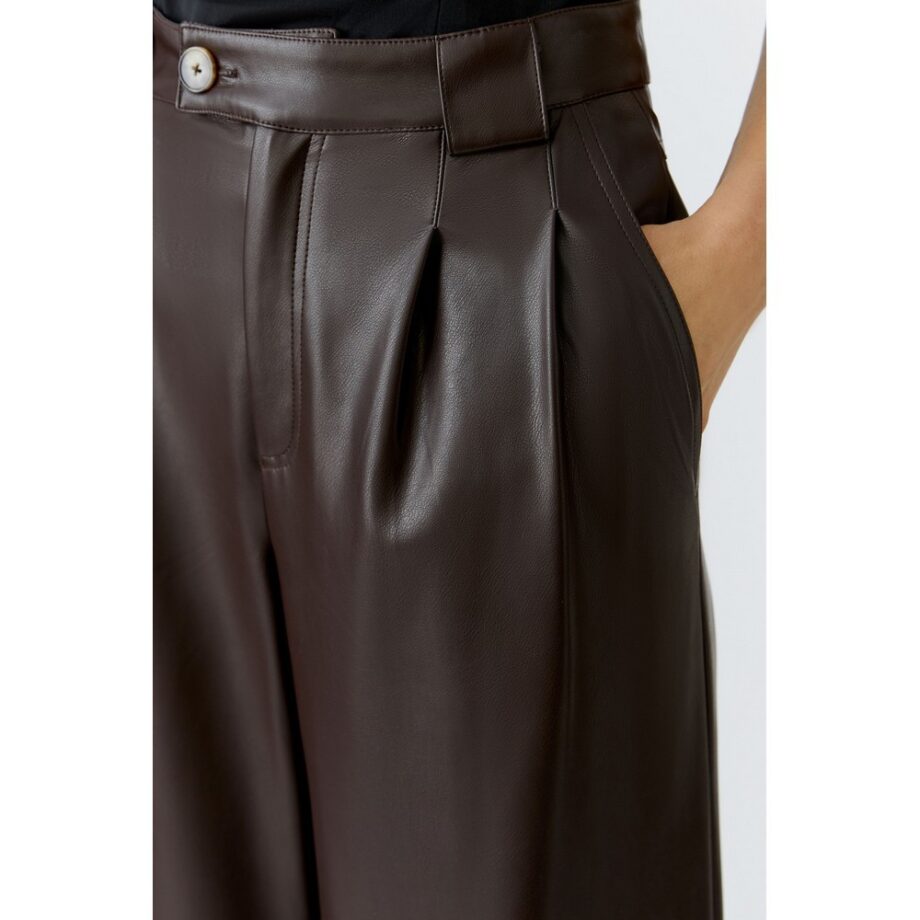 Oui 0085735-8920 Bundfaltenhose - dark brown