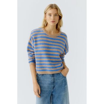 Oui 92275 Pullover camel blue