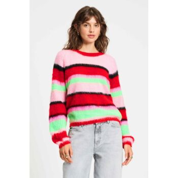 Pom Amsterdam SP9310 PULLOVER - Brushed Stripes Green
