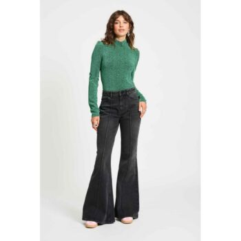 Pom Amsterdam SP9307 Hose JEANS - Flare Washed Black