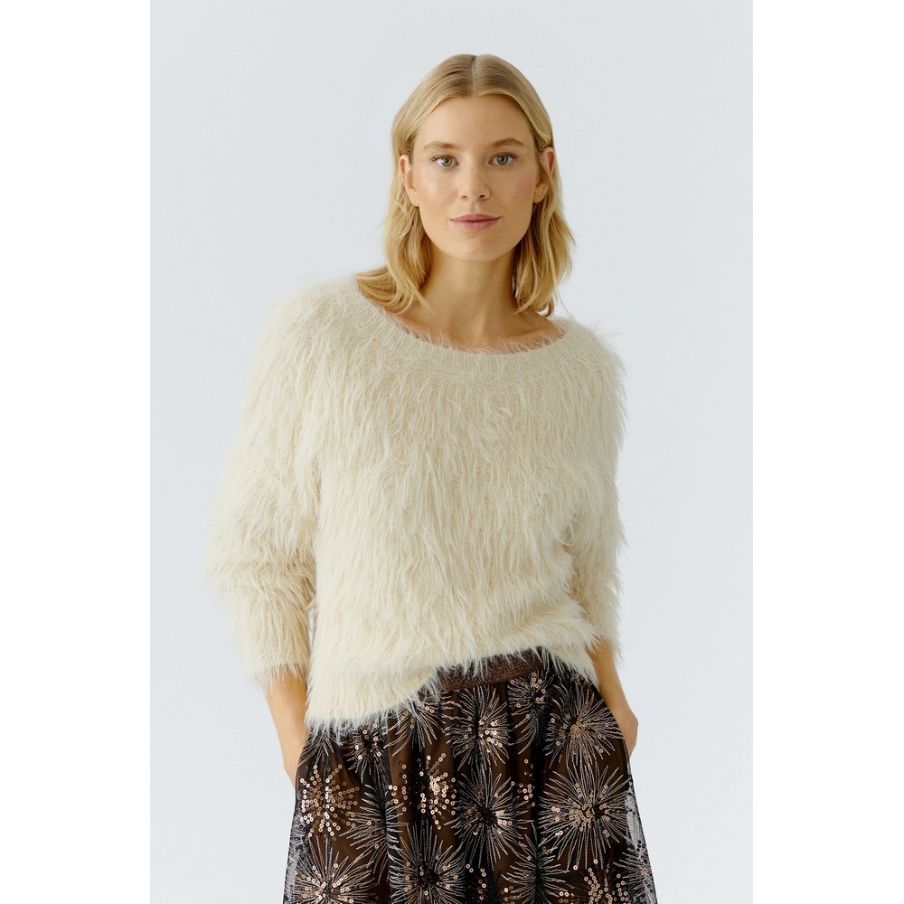 Oui 86064 Pullover whitecap grey