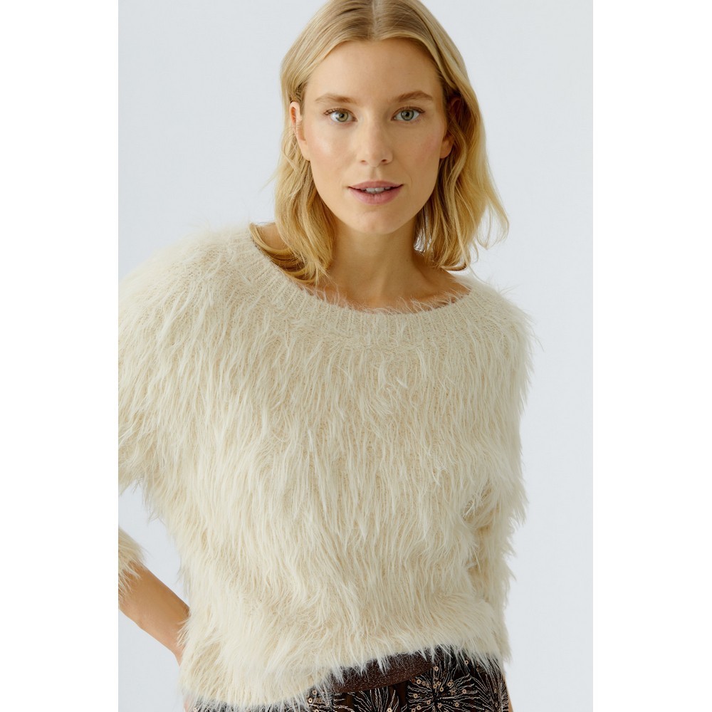 Oui 86064 Pullover whitecap grey