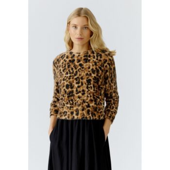 Oui 86112 Pullover leo camel