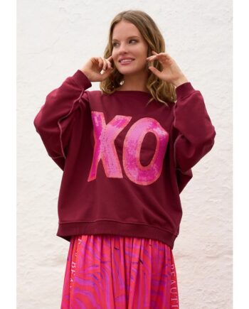 Miss Goodlife MG12942 Roundneck XO Paillette – bordeaux