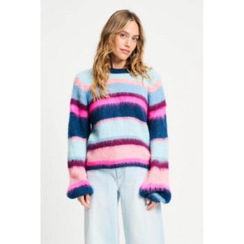Pom Amsterdam SP9359 PULLOVER - Brushed Stripes Blue