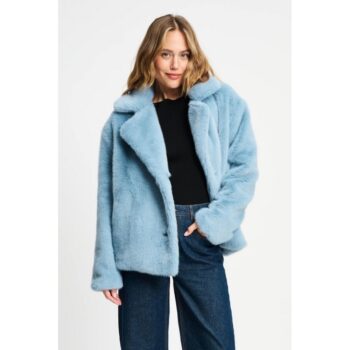 Pom Amsterdam SP9371 COAT Felljacke - Fur Misty Blue
