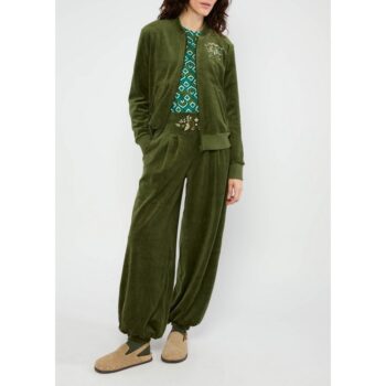 Blutsgeschwister 001253-321-01895 Blouson Velvet Harmony Bomber shades of green