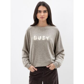 Herrlicher Bernee Glitzer Sweatshirt gold