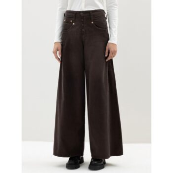 Herrlicher Shyra Palazzo Cordhose dunkelbraun mocca